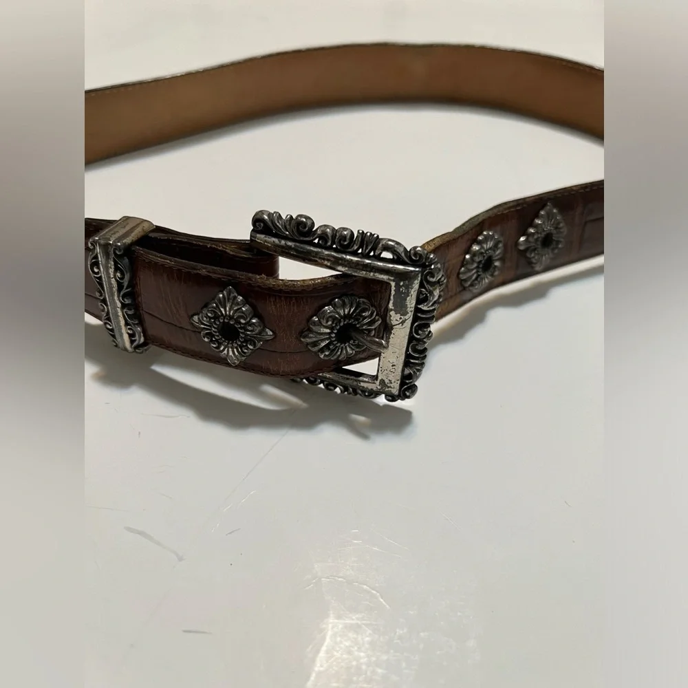 Brighton brown leather belt